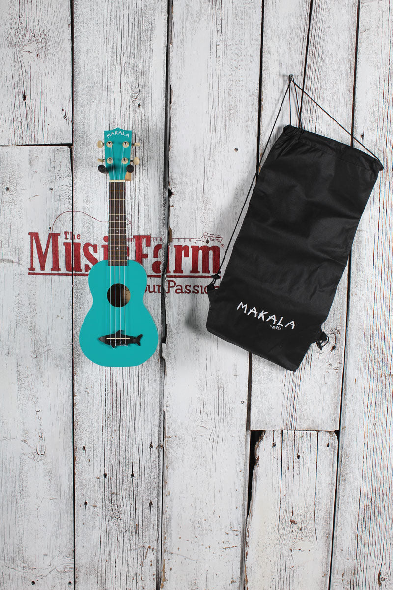 Makala Mako Blue Soprano Shark Ukulele with Gig Bag Secondary image