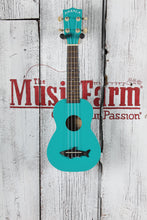 Load image into Gallery viewer, Makala Mako Blue Soprano Shark Ukulele with Gig Bag