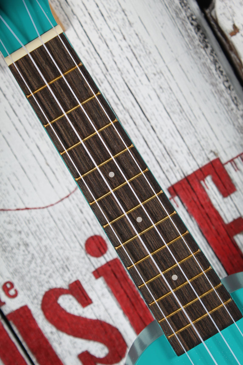 Makala Mako Blue Soprano Shark Ukulele with Gig Bag