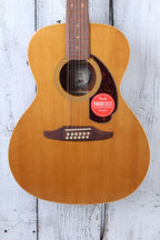 Fender Villager 12 String Acoustic Electric Guitar Aged Natural with Gig Bag
