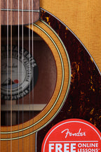 Fender Villager 12 String Acoustic Electric Guitar Aged Natural with Gig Bag