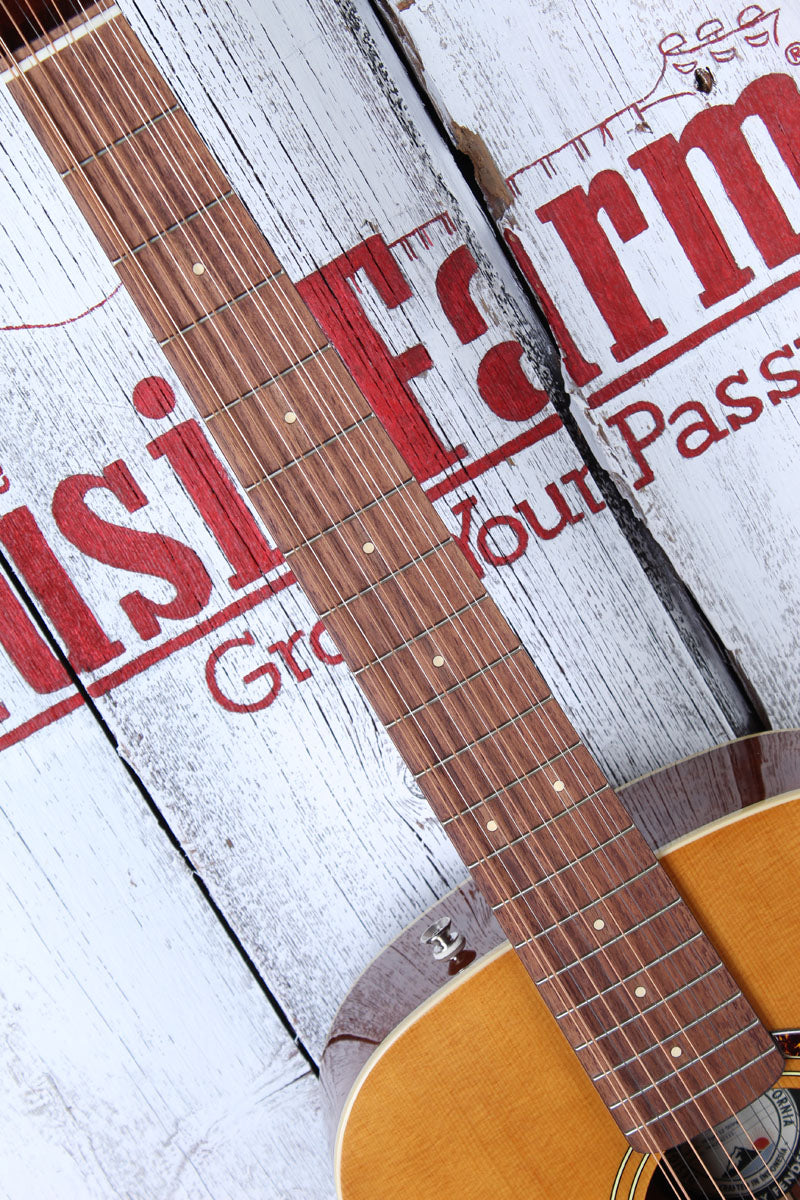 Fender Villager 12 String Acoustic Electric Guitar Aged Natural with Gig Bag