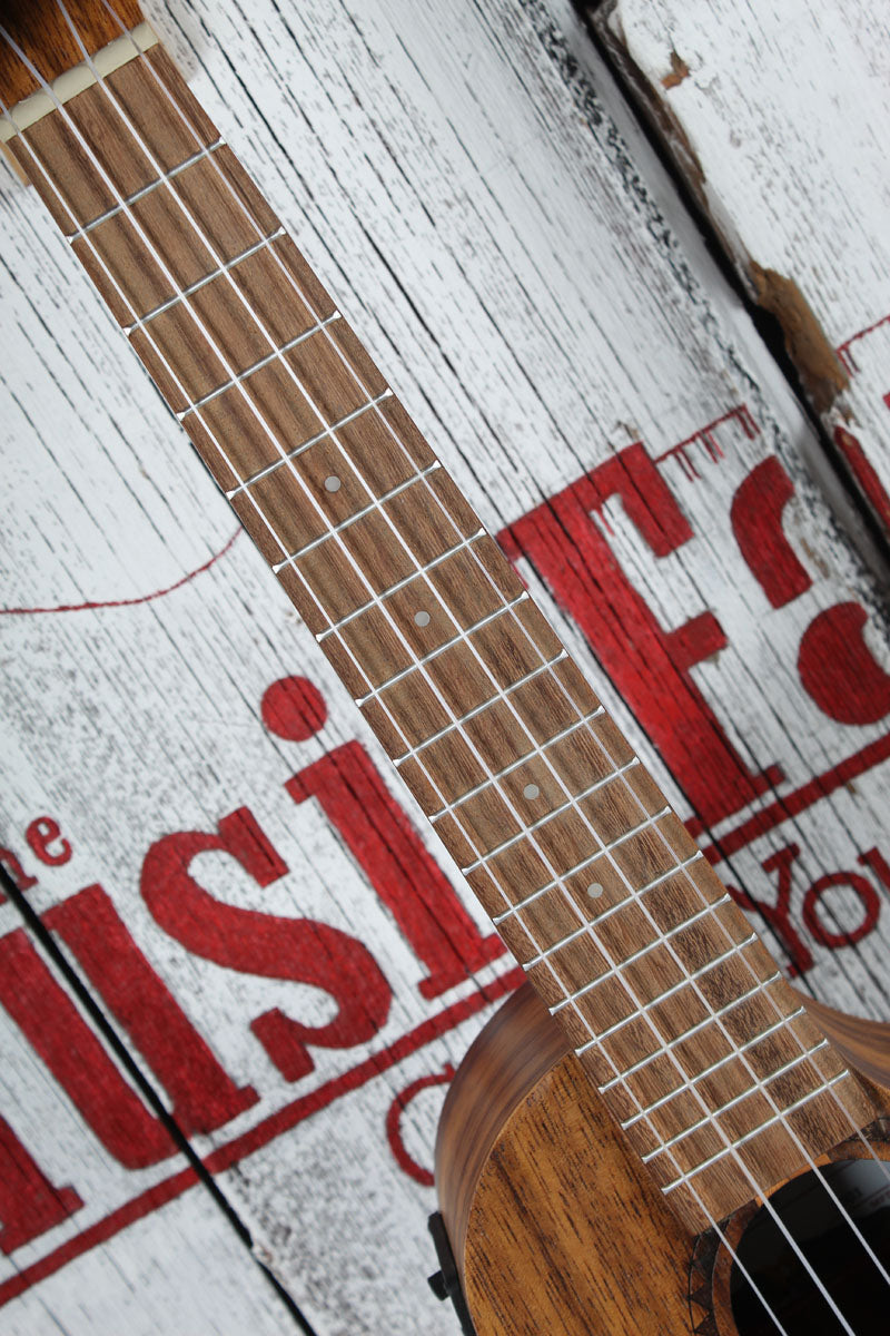 Kala Teak Tri-Top Concert Acoustic Electric Ukulele KA-TK-C-CE Natural Finish