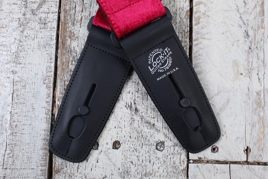 Lock-It Straps 2” Crushed Velvet Series - Red