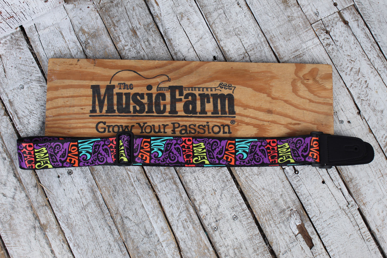 Henry Heller 2 Inch Artist Series Sublimation Guitar Strap Love Moves Peace Now