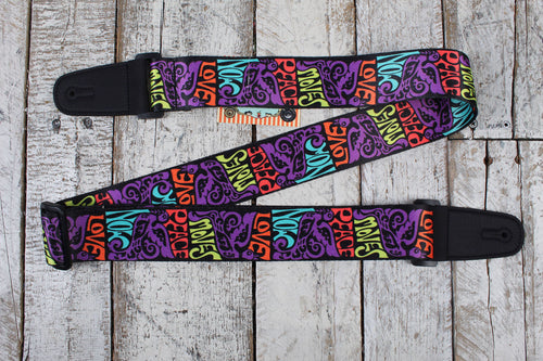 Henry Heller 2 Inch Artist Series Sublimation Guitar Strap Love Moves Peace Now