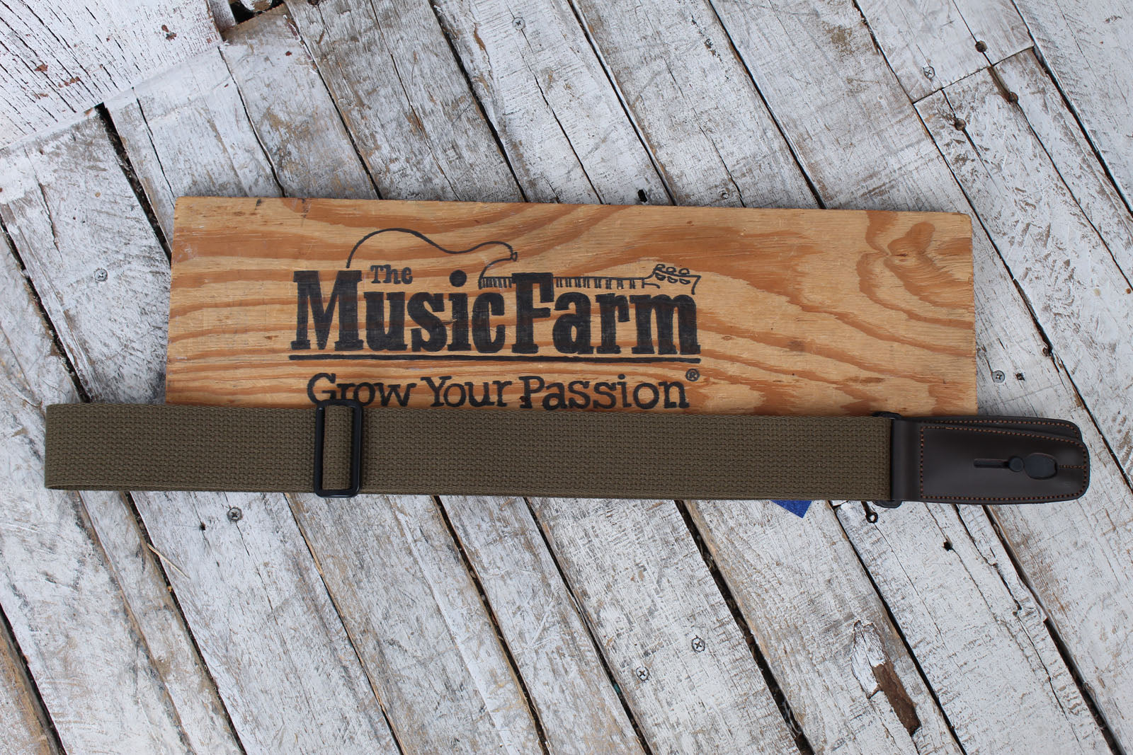 Lock-It Straps 2 Inch Guitar Strap Cotton Series Olive
