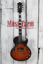 Load image into Gallery viewer, Grote LPF-002 Semi Hollow Body Electric Guitar Vintage Sunburst Finish