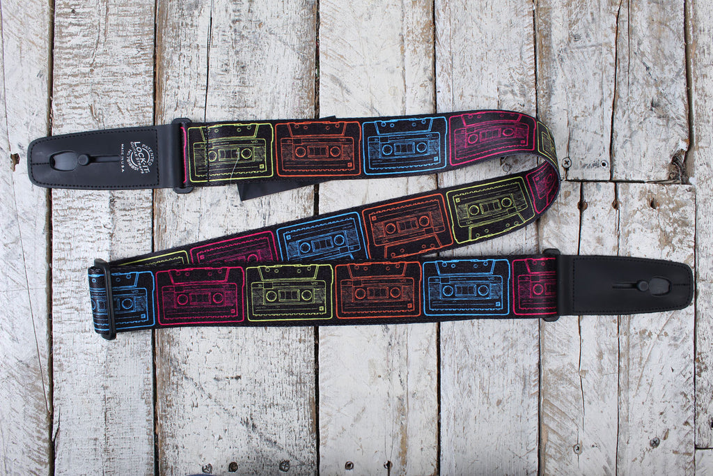 Lock It Straps Poly Plush Series 2 Inch Vivid Cassettes Strap