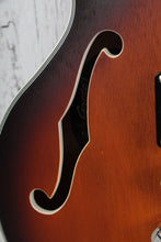 Load image into Gallery viewer, Grote LPF-002 Semi Hollow Body Electric Guitar Vintage Sunburst Finish