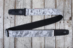 Lock It Straps 2 Inch Crushed Velvet Series Guitar Strap Silver