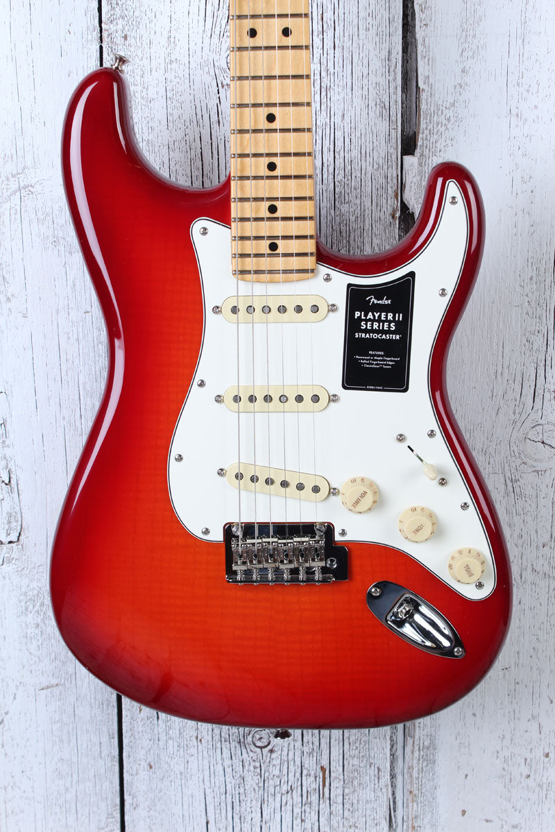 Fender Player II Stratocaster Electric Guitar Aged Cherry Burst Finish