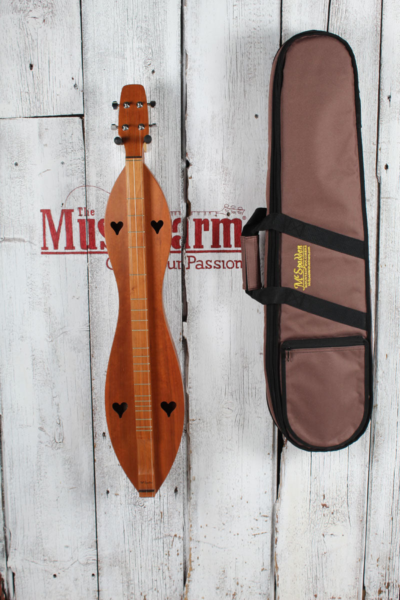 McSpadden Standard Dulcimer 4 String Flathead Hourglass Dulcimer with Gig Bag