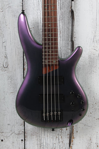 Ibanez SR505E 5 String Electric Bass Guitar Black Aurora Burst Finish