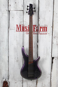 Ibanez SR505E 5 String Electric Bass Guitar Black Aurora Burst Finish