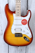 Load image into Gallery viewer, Fender Squier Affinity Series Stratocaster FMT HSS Electric Guitar Sienna Sunburst