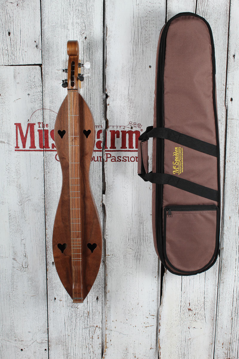 McSpadden Dulcimer 4 String Scroll Head Hourglass Dulcimer with Gig Bag