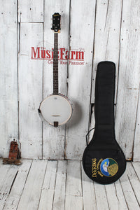 Epiphone MB-100 Banjo 5 String Openback Banjo Natural Finish with Gig Bag