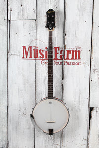 Epiphone MB-100 Banjo 5 String Openback Banjo Natural Finish with Gig Bag