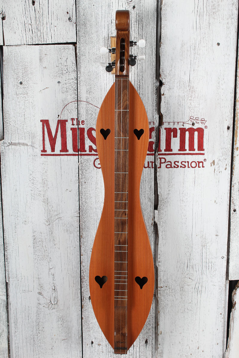 McSpadden Scroll Head Dulcimer 4 String Scroll Head Hourglass Dulcimer w Gig Bag