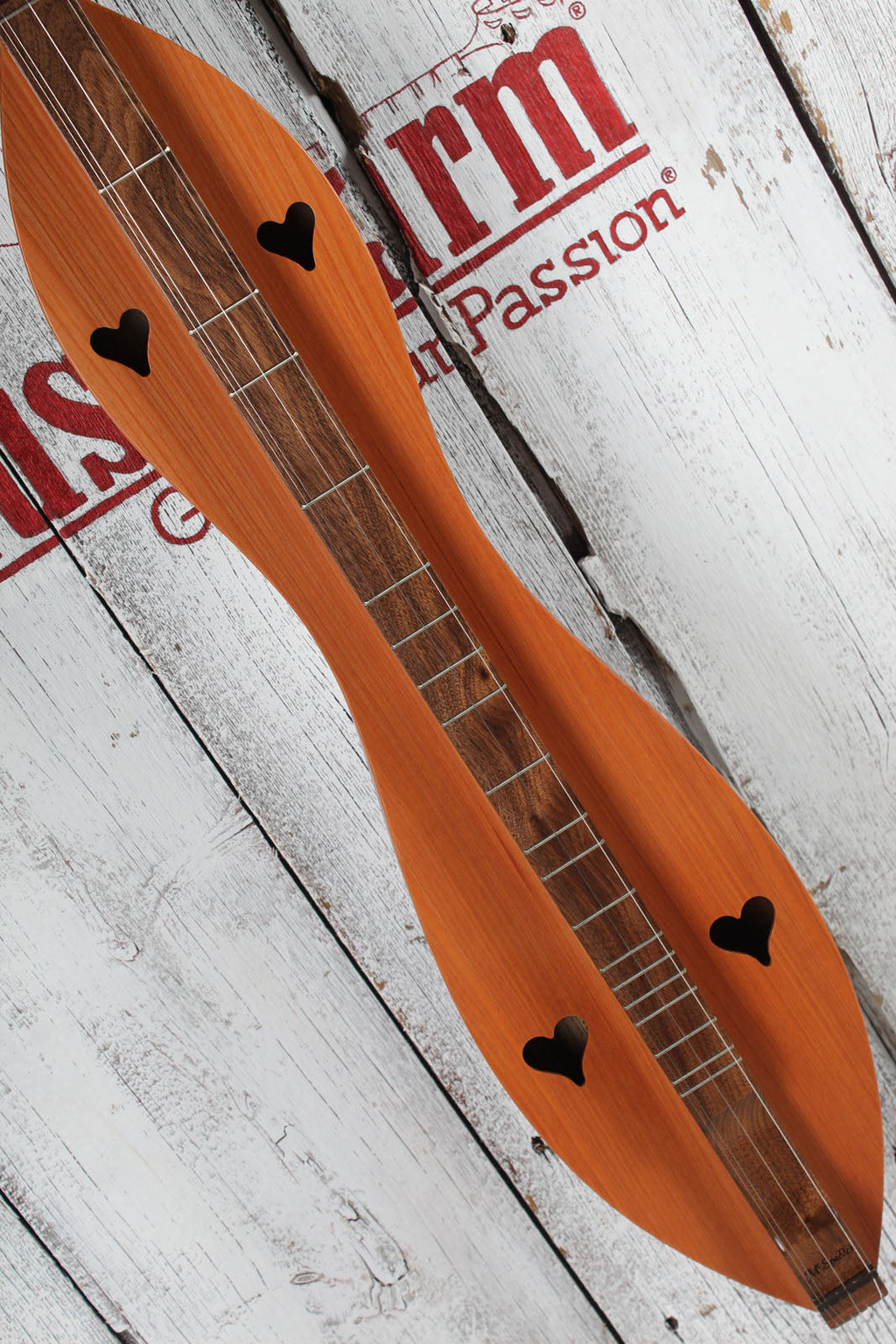 McSpadden Scroll Head Dulcimer 4 String Scroll Head Hourglass Dulcimer w Gig Bag