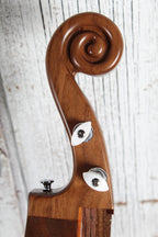 McSpadden Scroll Head Dulcimer 4 String Scroll Head Hourglass Dulcimer w Gig Bag