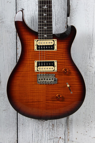 PRS 2014 SE Custom 24 Electric Guitar Flame Maple Top Tobacco Sunburst