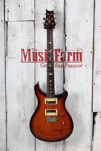 PRS 2014 SE Custom 24 Electric Guitar Flame Maple Top Tobacco Sunburst