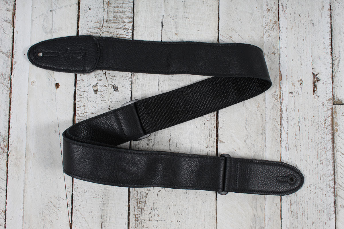 Levy's M7GP-BLK Garment Leather Guitar Strap Black