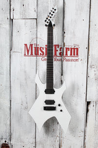 BC Rich Warlock Prophecy Electric Guitar with Quad Bridge Matte White Finish