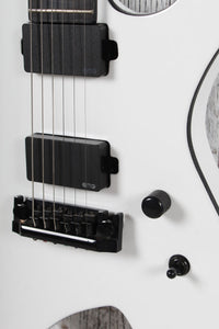 BC Rich Warlock Prophecy Electric Guitar with Quad Bridge Matte White Finish