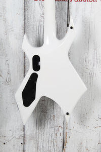 BC Rich Warlock Prophecy Electric Guitar with Quad Bridge Matte White Finish