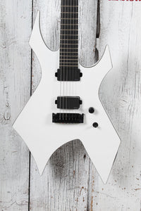 BC Rich Warlock Prophecy Electric Guitar with Quad Bridge Matte White Finish