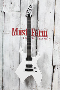 BC Rich Warlock Prophecy Electric Guitar with Quad Bridge Matte White Finish