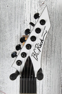 BC Rich Warlock Prophecy Electric Guitar with Quad Bridge Matte White Finish
