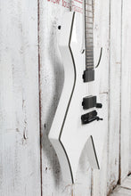 Load image into Gallery viewer, BC Rich Warlock Prophecy Electric Guitar with Quad Bridge Matte White Finish