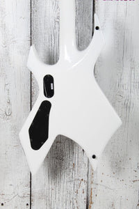 BC Rich Warlock Prophecy Electric Guitar with Quad Bridge Matte White Finish