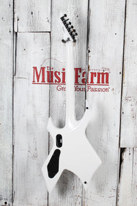BC Rich Warlock Prophecy Electric Guitar with Quad Bridge Matte White Finish