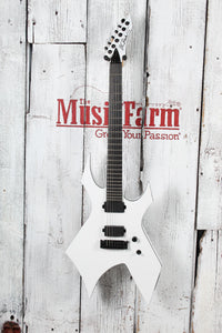 BC Rich Warlock Prophecy Electric Guitar with Quad Bridge Matte White Finish