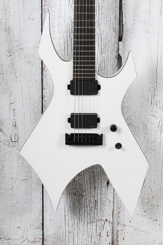 BC Rich Warlock Prophecy Electric Guitar with Quad Bridge Matte White Finish