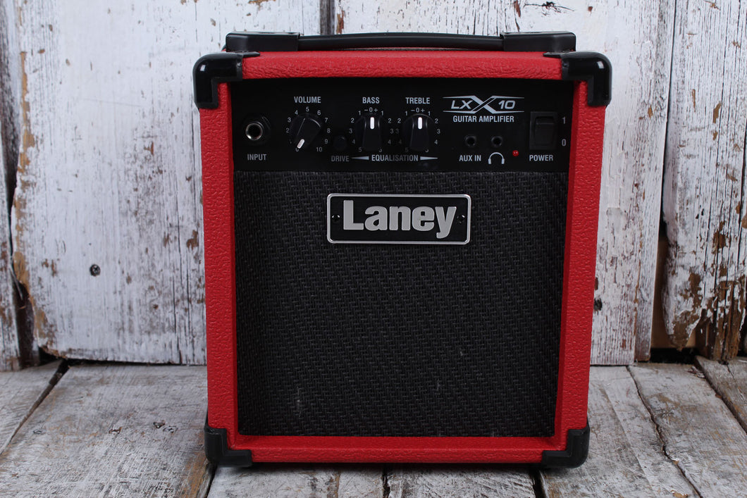 Laney LX10 Combo Amplifier 10 Watt 1 x 5 Electric Guitar Combo Amplifier Red