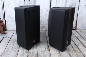 Harbinger M100-BT Portable PA System Pair of Speaker Cabinets and Mixer with Bags