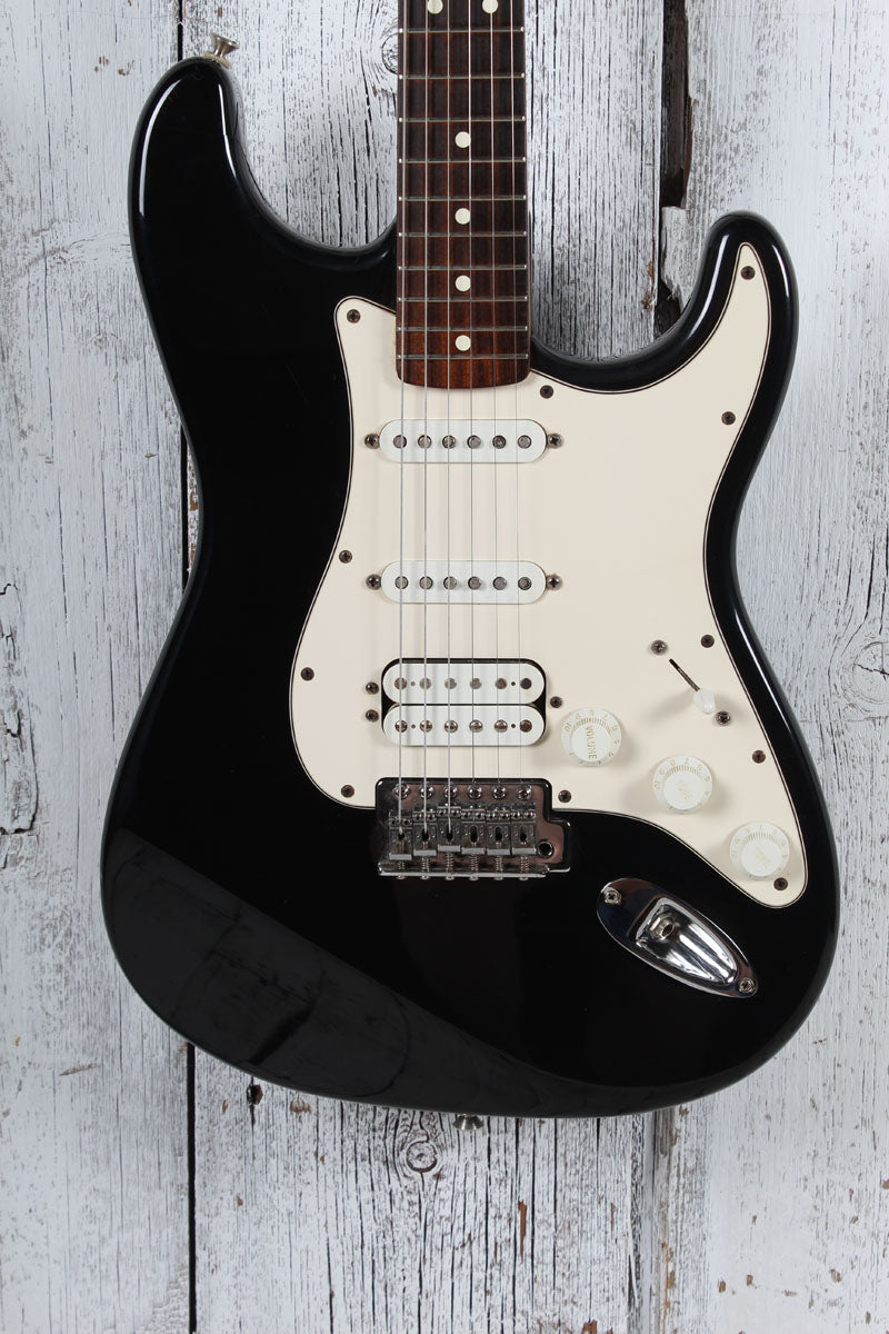 Fender 2002 Standard Strat HSS Solid Body Stratocaster Electric Guitar Black Main image