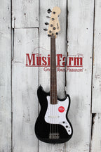 Squier Sonic Bronco Bass 4 String Electric Bass Guitar Black Finish