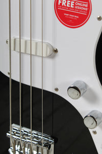Squier Sonic Bronco Bass 4 String Electric Bass Guitar Black Finish
