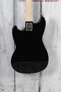 Squier Sonic Bronco Bass 4 String Electric Bass Guitar Black Finish