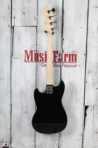 Squier Sonic Bronco Bass 4 String Electric Bass Guitar Black Finish