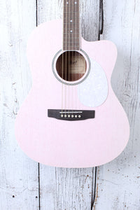 Cort Jade Classic Cutaway Acoustic Electric Guitar Pastel Pink Open Pore