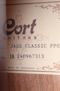Cort Jade Classic Cutaway Acoustic Electric Guitar Pastel Pink Open Pore
