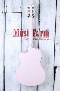 Cort Jade Classic Cutaway Acoustic Electric Guitar Pastel Pink Open Pore